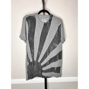 ☀️Chaser Rising Sun Tee Shirt Short Sleeves Crew Neck Casual Gray Mens Medium